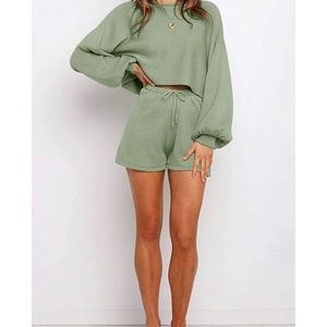 Zesica sage green lounge set